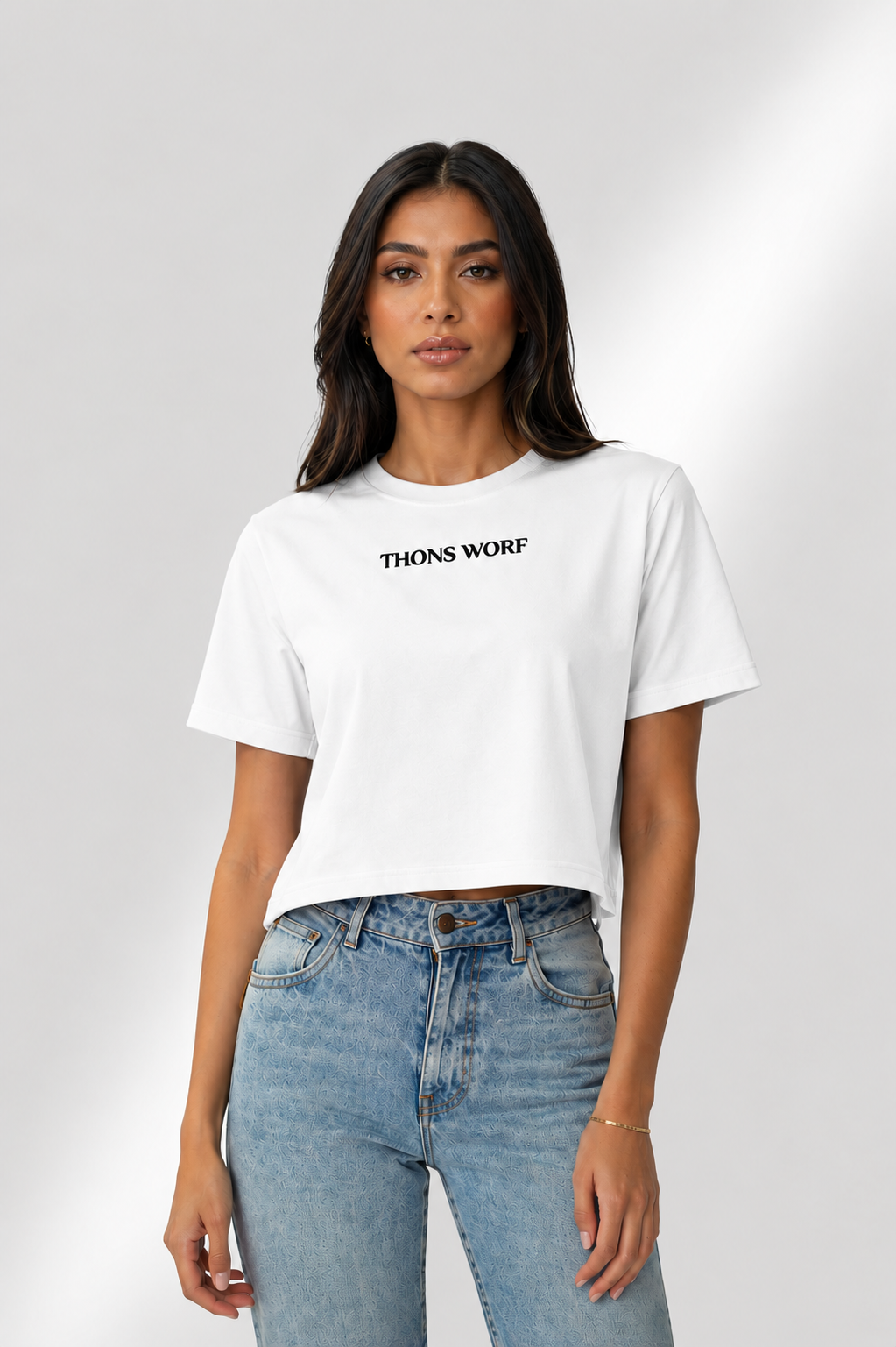 EVOLVE WHITE Crop Top Oversize