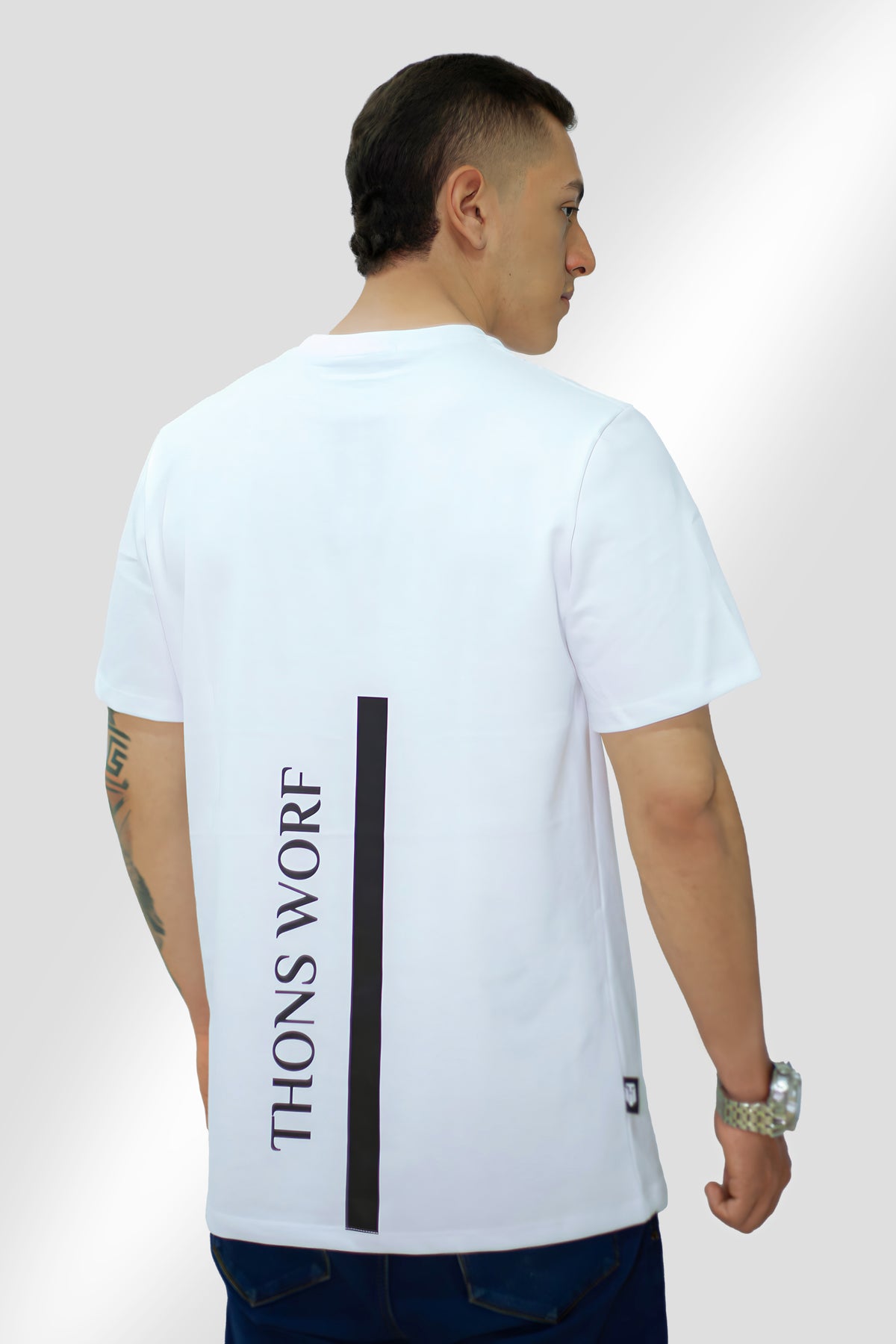 Camiseta blanca BEGIN para hombre THONS WORF - vista posterior