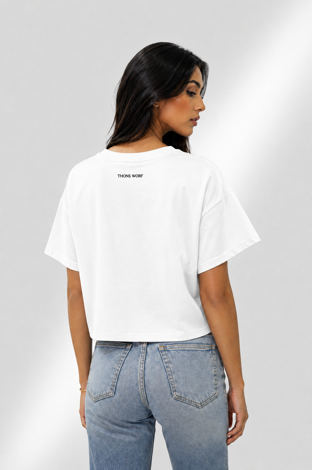 EVOLVE WHITE Crop Top Oversize